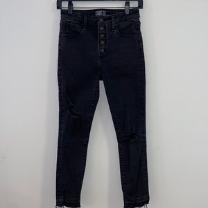 Abercrombie Simone High Rise Black Jeans, sz 26